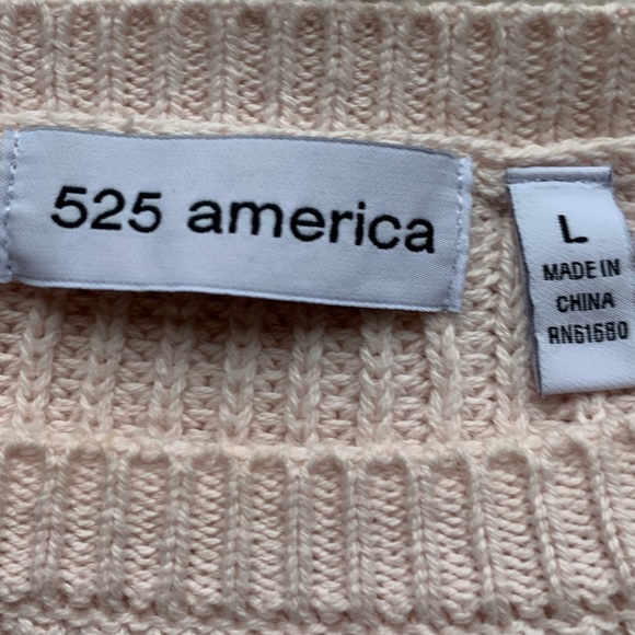 525 America Blush Pink Leather elbow patch sweater - Picture 7 of 7